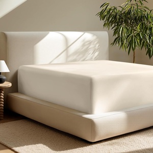 image:imageBare Home Full Extra Long Fitted Sheet  Extra Deep Pocket Fitted Sheet  Premium 1800 Microfiber  UltraSoft Wrinkle Free  Full XL Bottom Sheets Full XL  11 to 22 Pocket Light Grey12  Sand