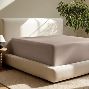 image:imageBare Home Full Extra Long Fitted Sheet  Extra Deep Pocket Fitted Sheet  Premium 1800 Microfiber  UltraSoft Wrinkle Free  Full XL Bottom Sheets Full XL  11 to 22 Pocket Light Grey13  Taupe