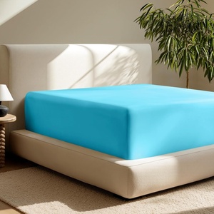 image:imageBare Home Full Extra Long Fitted Sheet  Extra Deep Pocket Fitted Sheet  Premium 1800 Microfiber  UltraSoft Wrinkle Free  Full XL Bottom Sheets Full XL  11 to 22 Pocket Light Grey10  Aqua