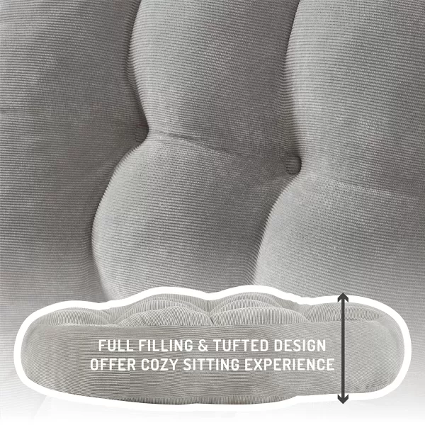 Meditation Floor Pillow Square Large Pillows Seating for Adults Tufted Corduroy Floor Cushion for Living Room Tatami Coffee Brown 22x22 Inch 1 Count Pack of 1Round  Grey  1 Pack