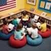 imageDegrees of Comfort 6Pcs Round Floor Cushions for Kids Waterproof Flexible Seating for Classroom Elementary Safe Smolder Resistance Sitting Pillows with Handles 15inch AssortedLovely