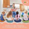 imageDegrees of Comfort 6Pcs Round Floor Cushions for Kids Waterproof Flexible Seating for Classroom Elementary Safe Smolder Resistance Sitting Pillows with Handles 15inch AssortedLovely