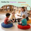 imageDegrees of Comfort 6Pcs Round Floor Cushions for Kids Waterproof Flexible Seating for Classroom Elementary Safe Smolder Resistance Sitting Pillows with Handles 15inch AssortedLovely