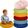 imageDegrees of Comfort 6Pcs Round Floor Cushions for Kids Waterproof Flexible Seating for Classroom Elementary Safe Smolder Resistance Sitting Pillows with Handles 15inch AssortedMulticolor