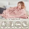 imageDegrees of Comfort Heated Wearable Blanket Cordless Electric Heating Hoodie Warm Sherpa Sweatshirt for Women Navy 38x32Blush