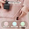 imageDegrees of Comfort Heated Wearable Blanket Cordless Electric Heating Hoodie Warm Sherpa Sweatshirt for Women Navy 38x32Blush