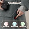 imageDegrees of Comfort Heated Wearable Blanket Cordless Electric Heating Hoodie Warm Sherpa Sweatshirt for Women Navy 38x32Grey