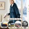 imageDegrees of Comfort Heated Wearable Blanket Cordless Electric Heating Hoodie Warm Sherpa Sweatshirt for Women Navy 38x32Navy