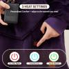 imageDegrees of Comfort Heated Wearable Blanket Cordless Electric Heating Hoodie Warm Sherpa Sweatshirt for Women Navy 38x32Purple