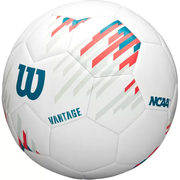 imageWILSON NCAA Vantage Soccer Balls  Size 3 Size 4 and Size 5WhiteTeal