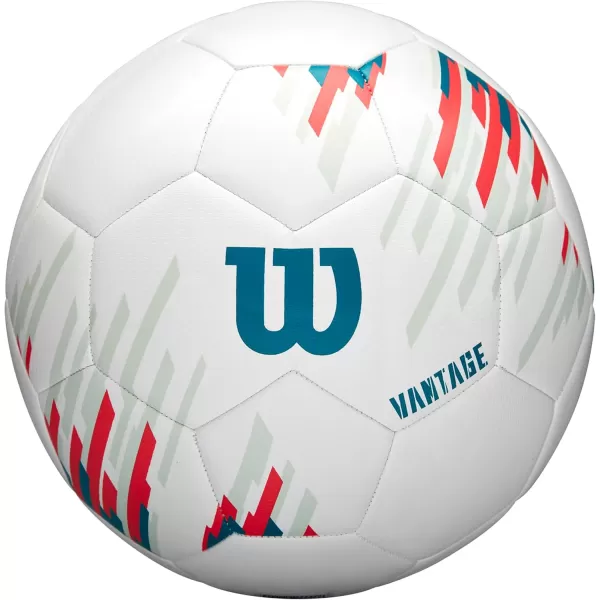 imageWILSON NCAA Vantage Soccer Balls  Size 3 Size 4 and Size 5WhiteTeal