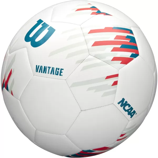 imageWILSON NCAA Vantage Soccer Balls  Size 3 Size 4 and Size 5WhiteTeal