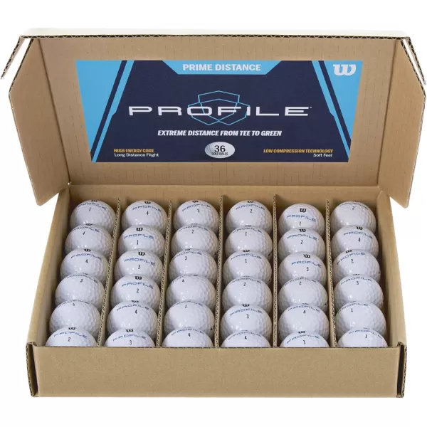 imageWILSON Profile Distance Golf Ball 36 pack