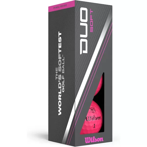 imageWILSON Staff 2023 Duo Soft Golf Balls  12 BallsPink