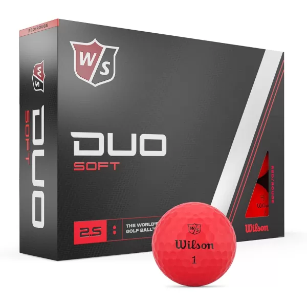 imageWILSON Staff 2023 Duo Soft Golf Balls  12 BallsRed