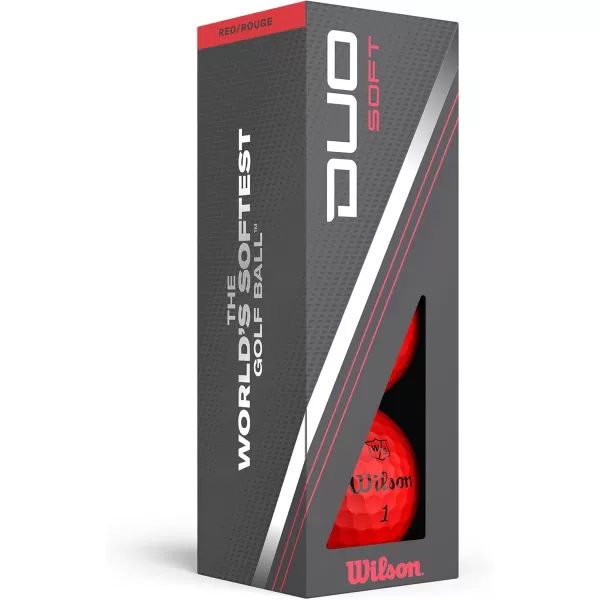 imageWILSON Staff 2023 Duo Soft Golf Balls  12 BallsRed