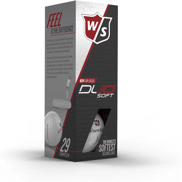 imageWILSON Staff Duo SoftSoftNFL Golf BallWhite Soft 