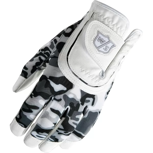 imageWilso Staff Junior Fit All Camo Golf GloveBlackWhite