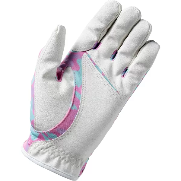 imageWilso Staff Junior Fit All Camo Golf GloveWhitePink