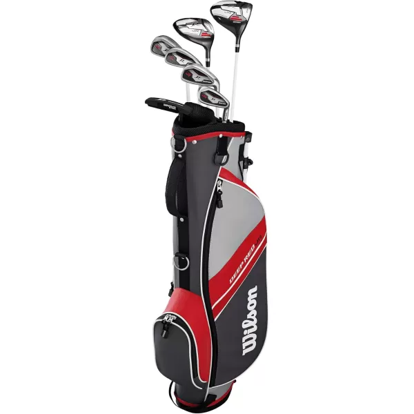 imageWilson Teen and Junior Deep Red Complete Golf Package Sets  Right Handeded Stand Bag