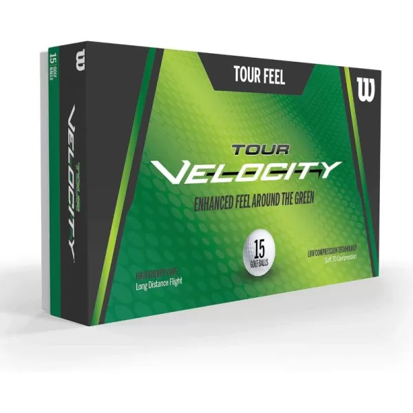 imageGolf Tour Velocity Distance 15 Balls White Compression 70 Ionomer for Maximum Distance