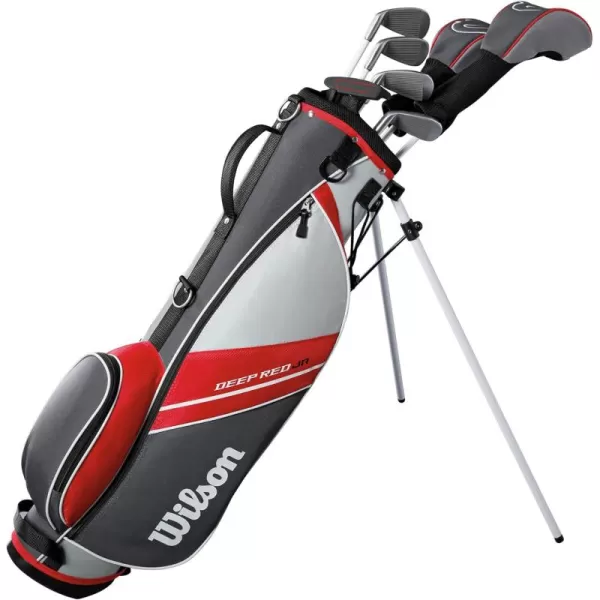 imageWilson Teen and Junior Deep Red Complete Golf Package Sets  Right Handeded Stand Bag