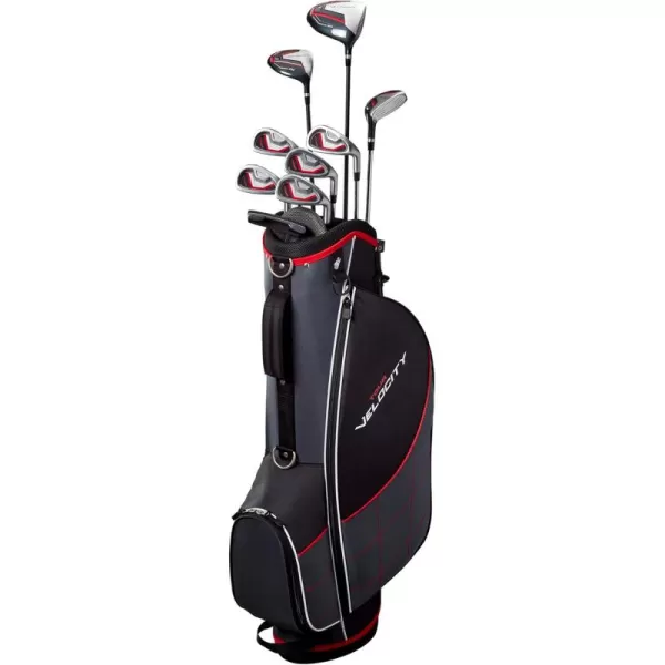 imageWilson Tour Velocity Complete Golf Set with Stand Bag  Mens Right Hand Regular Flex BlackRed