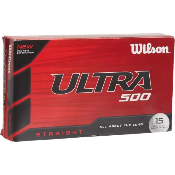 imageWilson Ultra 500 Straight Golf Ball 15Pack White