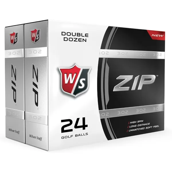 imageWILSON Staff Zip Golf Balls Pack of 24White