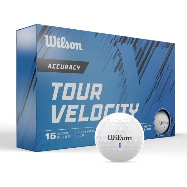 imageWILSON Tour Velocity Accuracy Golf Balls  15 Pack White