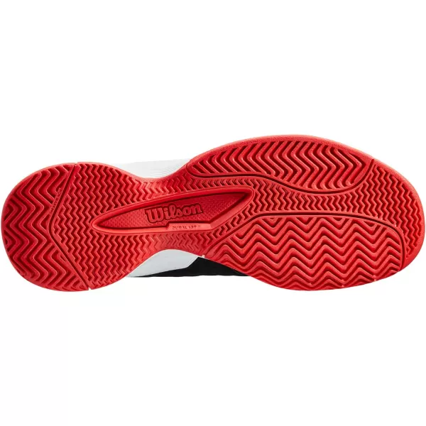 imageWILSON UnisexChild Rush Pro Junior SneakerBlackWhiteWilson Red