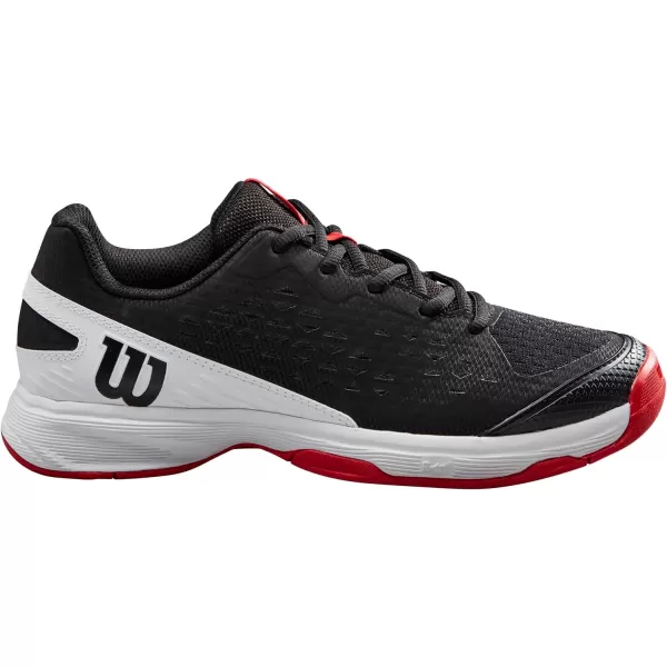 imageWILSON UnisexChild Rush Pro Junior SneakerBlackWhiteWilson Red