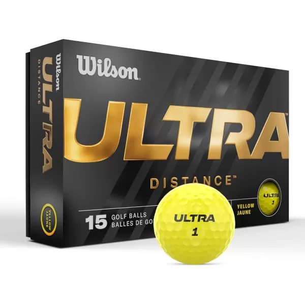 imageWilson 23 Ultra Golf Balls  15 PackYellow