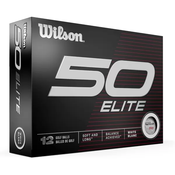 imageWilson Fifty Elite Golf Balls  12 PackWhite