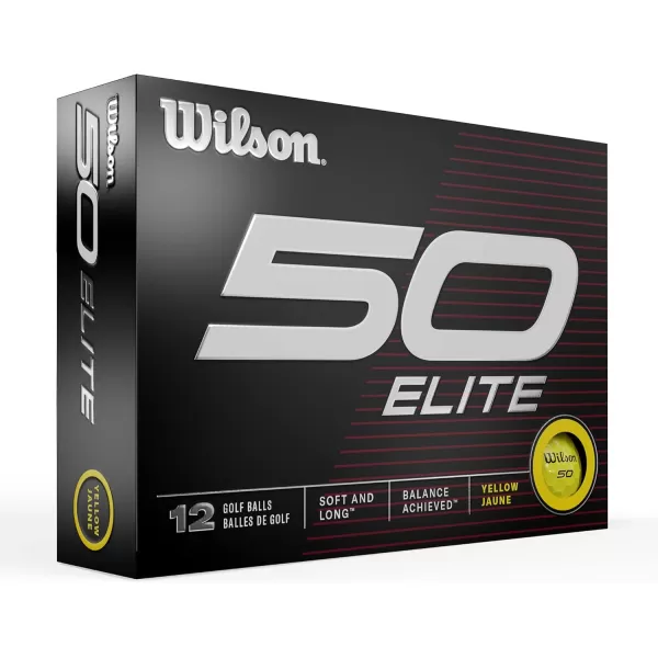 imageWilson Fifty Elite Golf Balls  12 PackYellow