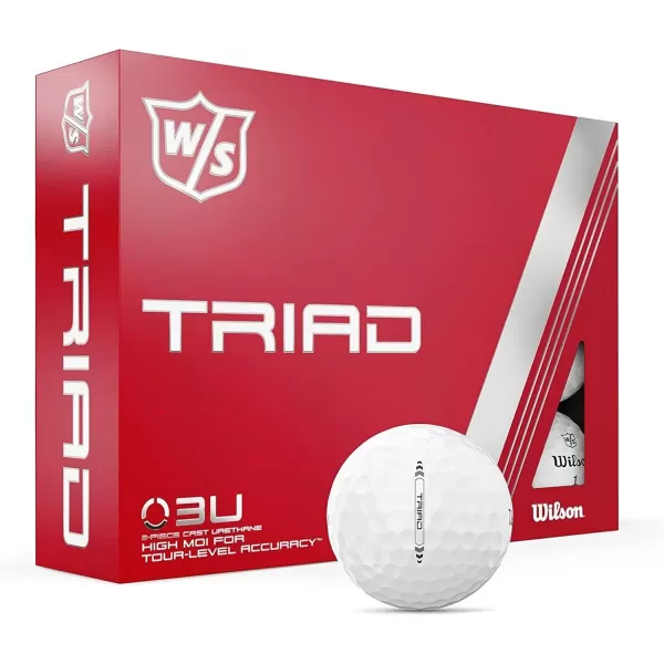 imageWilson Staff Triad Golf Balls  12 PackWhite