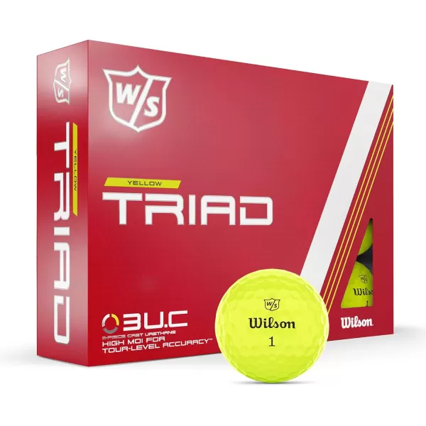 imageWilson Staff Triad Golf Balls  12 PackYellow