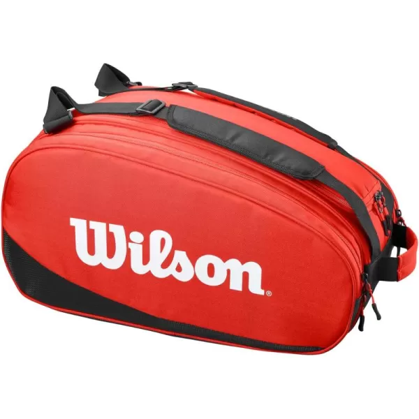 imageWILSON Tour Padel Bag  Holds up to 6 Paddles RedBlack