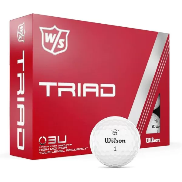 imageWilson Staff Triad Golf Balls  12 PackWhite