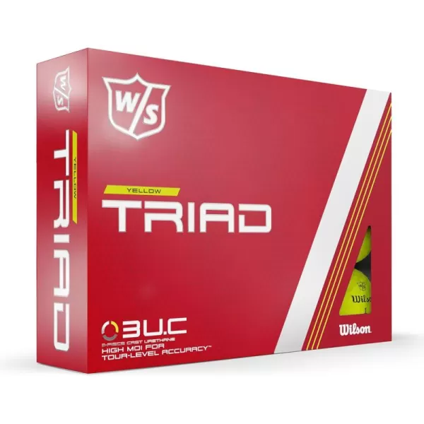 imageWilson Staff Triad Golf Balls  12 PackYellow