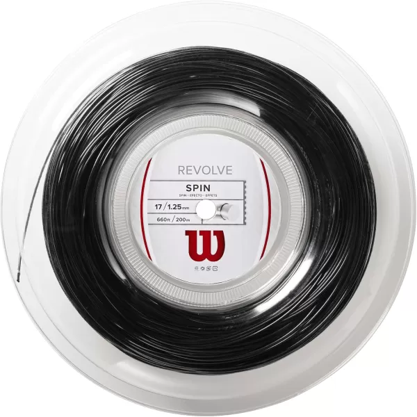 imageWILSON Revolve Tennis String  Set and 200m Reel 16 and 17 GaugeBlack