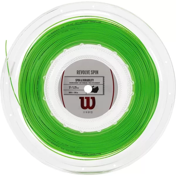 imageWILSON Revolve Tennis String  Set and 200m Reel 16 and 17 GaugeGreen