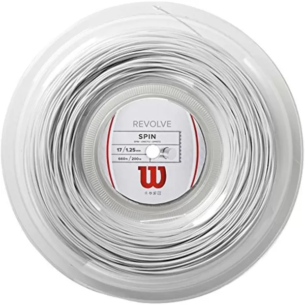 imageWILSON Revolve Tennis String  Set and 200m Reel 16 and 17 GaugeWhite