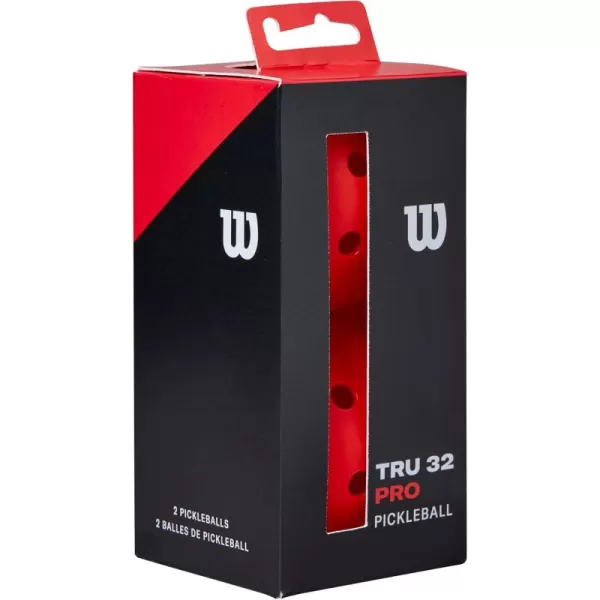 imageWILSON TRU 32 Pro Pickleballs  2 Pack Red