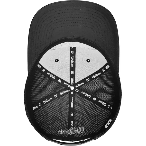 imageWILSON A2000 Leather Patch Snapback HatBlack