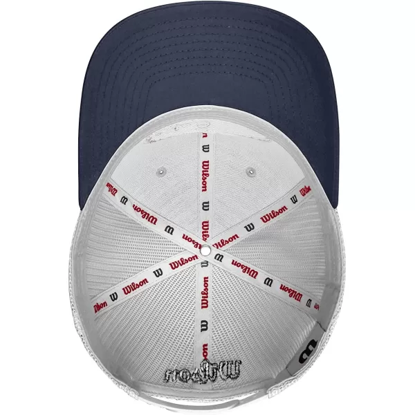 imageWILSON A2000 Leather Patch Snapback HatNavyWhite