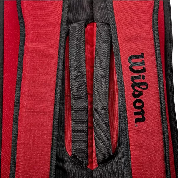 imageWILSON Clash V2 Super Tour Tennis Racket Bag  RedBlack Holds up to 6 Rackets