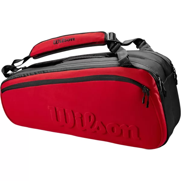 imageWILSON Clash V2 Super Tour Tennis Racket Bag  RedBlack Holds up to 6 Rackets