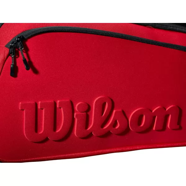 imageWILSON Clash V2 Super Tour Tennis Racket Bag  RedBlack Holds up to 6 Rackets