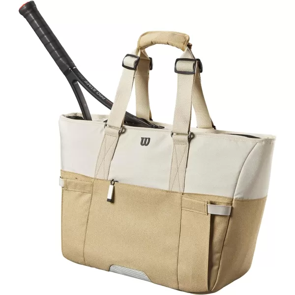 imageWILSON Lifestyle Tote Tennis Racket Bag  Khaki Holds up to 2 Rackets